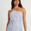 Online SUBTITLED Adeline Asymmetric Cami Top In White Stripe