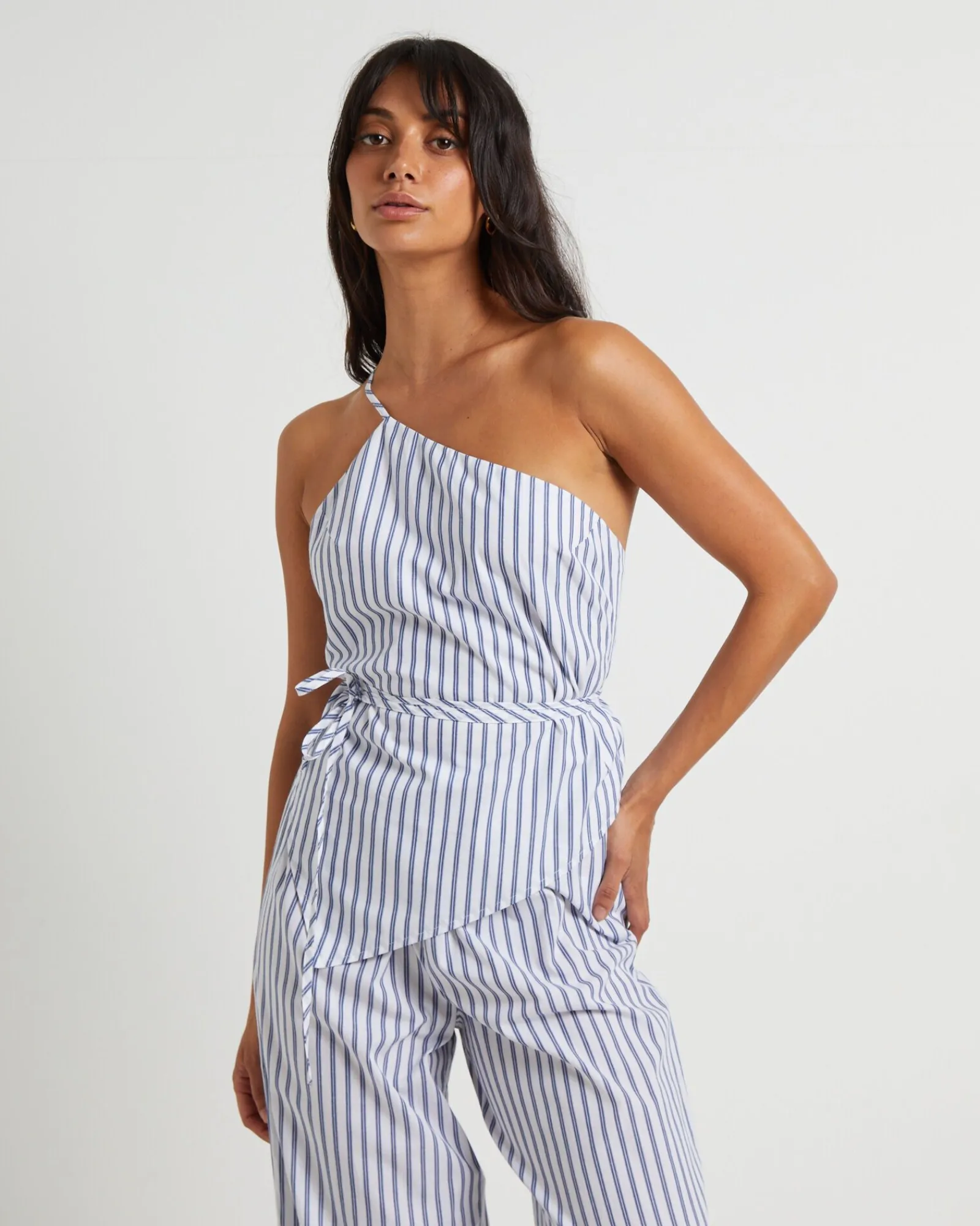 adeline_asymmetric_cami_t_4.webp Online SUBTITLED Adeline Asymmetric Cami Top In White Stripe