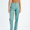 Discount AFENDS Adi Shelby Hemp Wide Leg Long Pants Blue Stripe