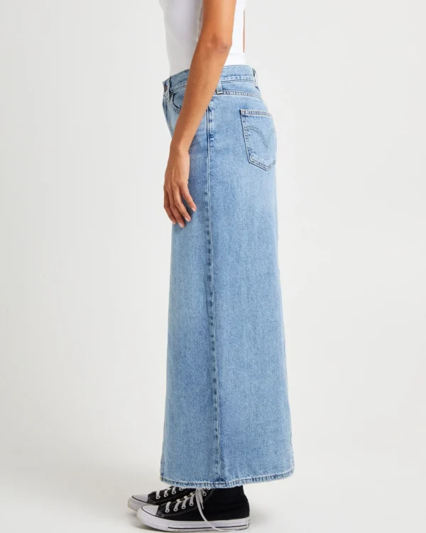 Sale LEVIS Ankle Column Denim Maxi Skirt Please Hold