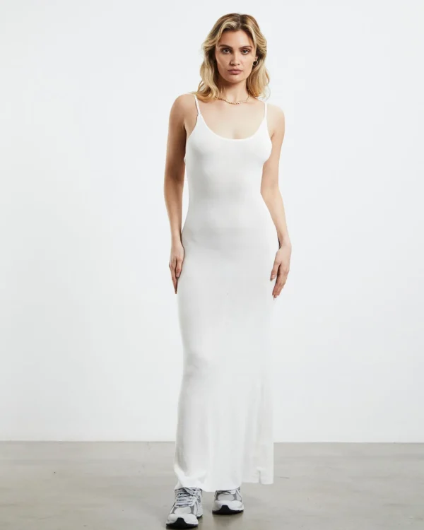 Sale SNDYS April Rib Maxi Dress White