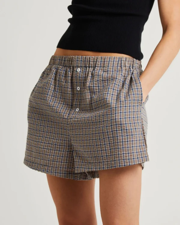 Fashion INSIGHT Artisan Check Boxer Shorts In Assorted