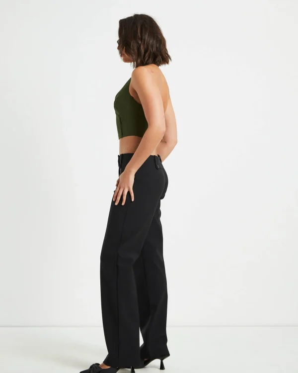 Outlet NEON HART Athena Zip Front Halter Neck Corset In Khaki Green
