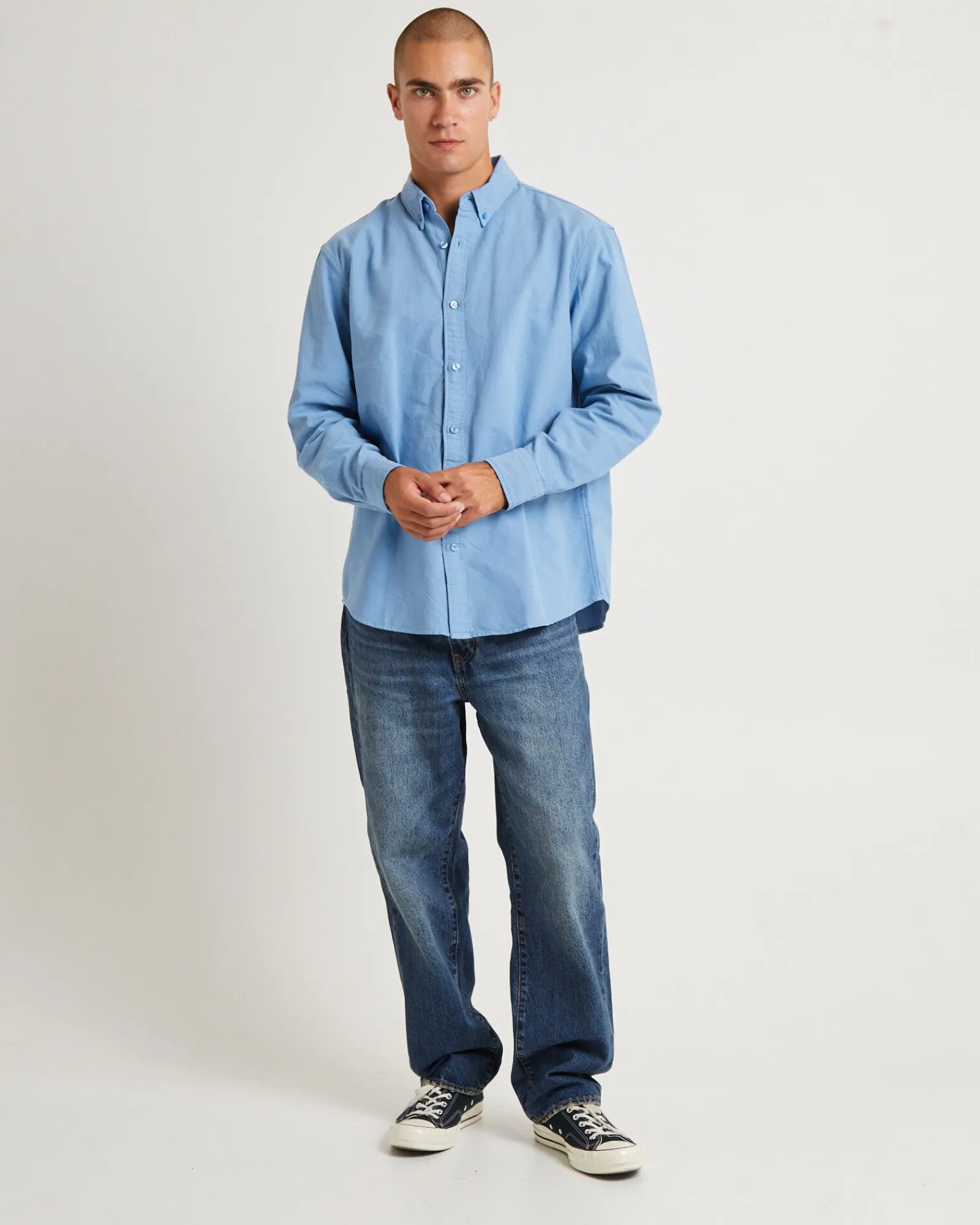authentic_button_down_lon_3-1.webp Discount LEVIS Authentic Button Down Long Sleeve Shirt Allure Blue