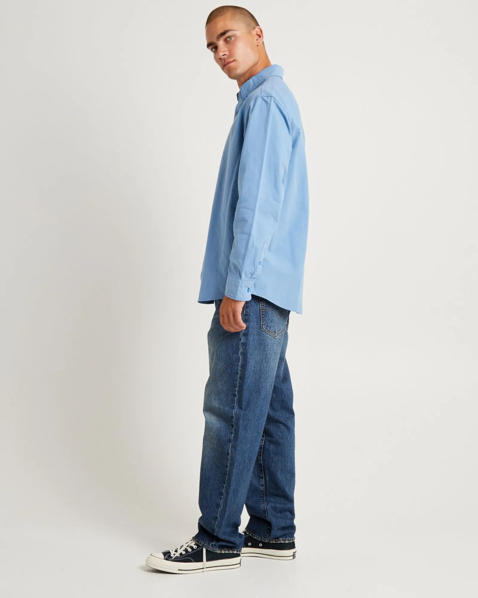 authentic_button_down_lon_4-1.webp Discount LEVIS Authentic Button Down Long Sleeve Shirt Allure Blue