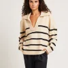 Shop SUBTITLED Avari Knit Lounge Polo Jumper Oat