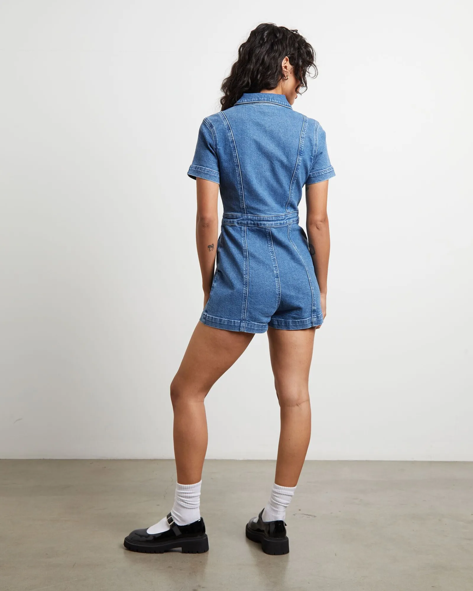 avianna_denim_boilersuit__1.webp Outlet INSIGHT Avianna Denim Boilersuit In Mid 90'S Blue