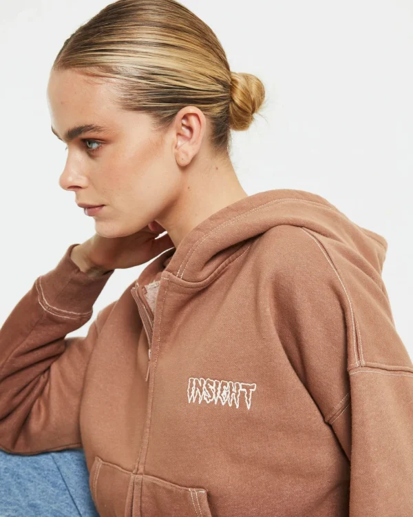 Best INSIGHT Baby Fleece Zip Hoodie In Brown