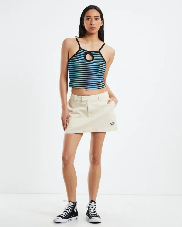 New X GIRL Baby Rib Singlet Blue
