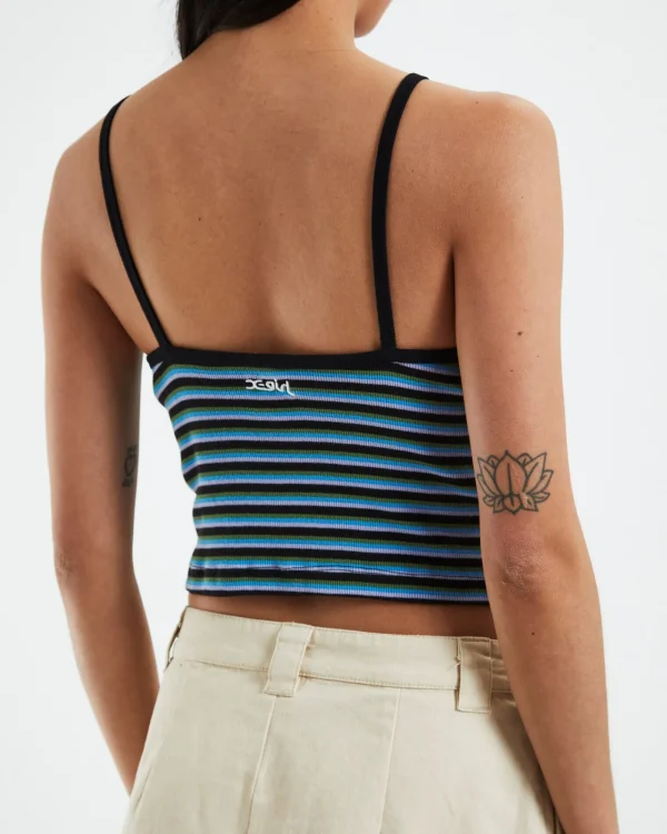 New X GIRL Baby Rib Singlet Blue