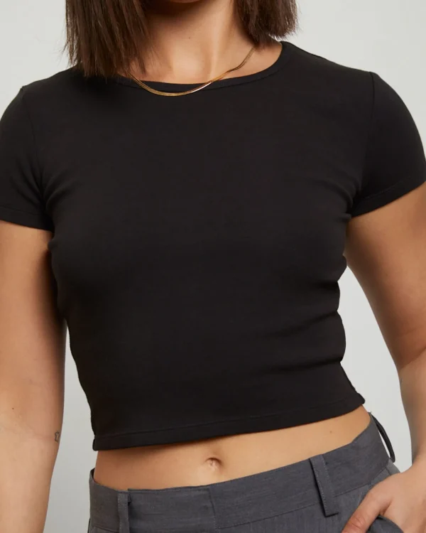 Outlet GENERAL PANTS CO. BASICS Baby Tee In Black