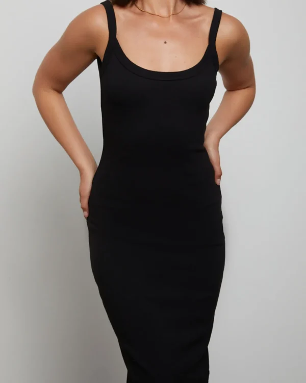 Discount GENERAL PANTS CO. BASICS Backless Midi Dress In Black
