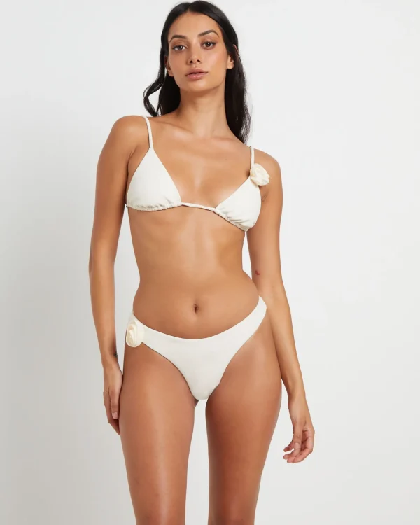 Online SUBTITLED Banksy Corsage Bikini Set In Milky White