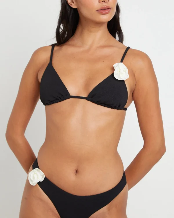 Fashion SUBTITLED Banksy Corsage Bikini Set In Black