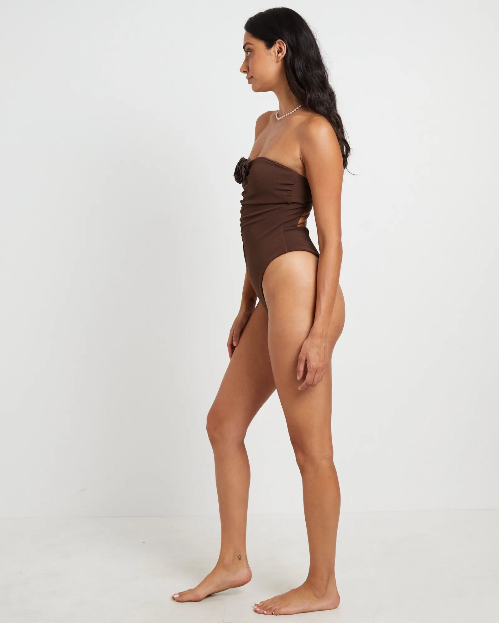 banksy_corsage_one_piece__3.webp Discount SUBTITLED Banksy Corsage One Piece In Chocolate