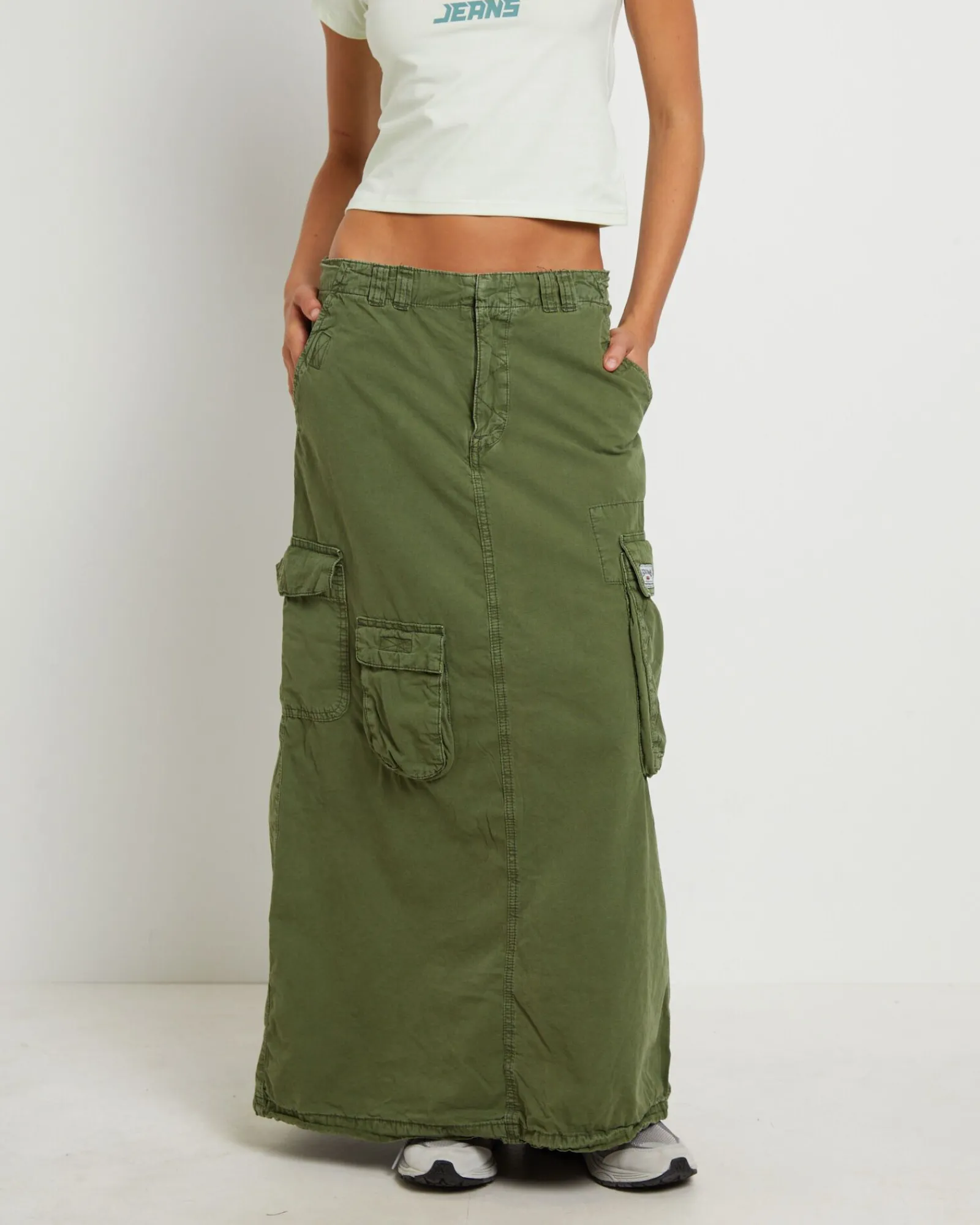 bdg_marta_multi_pocket_ma_0.webp Online BDG URBAN OUTFITTERS Bdg Marta Multi Pocket Maxi Skirt In Khaki