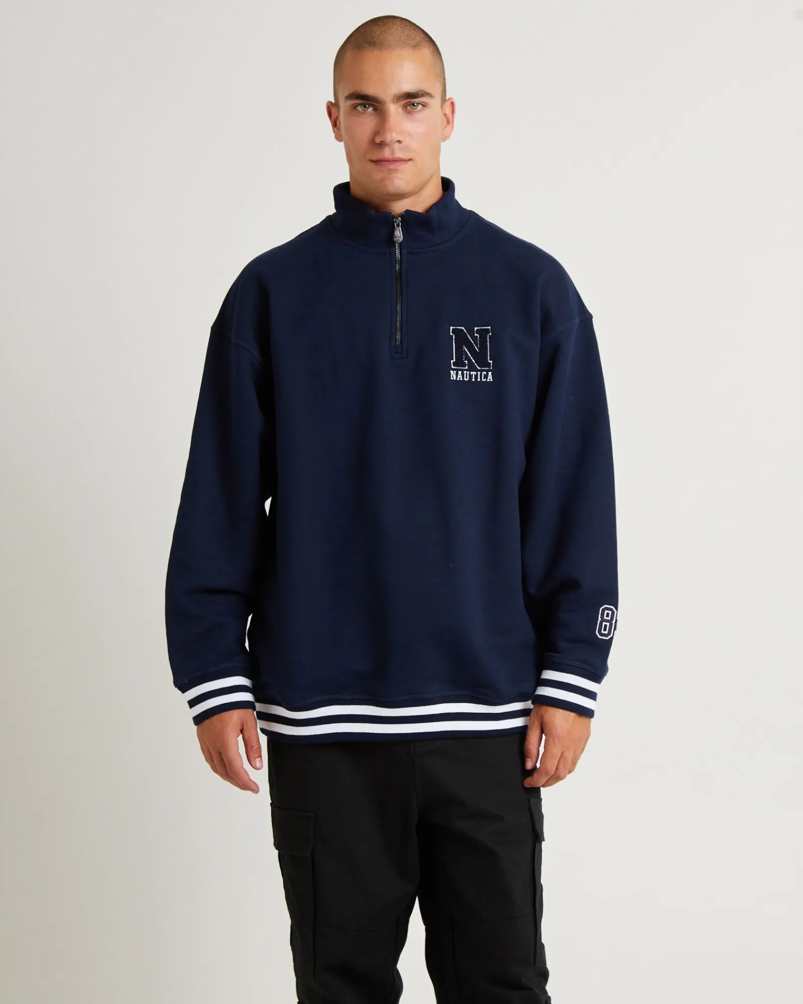 beta__zip_top_dark_navy_0.webp Online NAUTICA Beta 1/4 Zip Top Dark Navy
