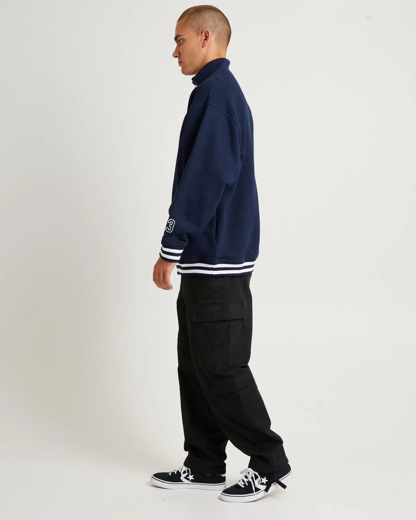 beta__zip_top_dark_navy_5.webp Online NAUTICA Beta 1/4 Zip Top Dark Navy