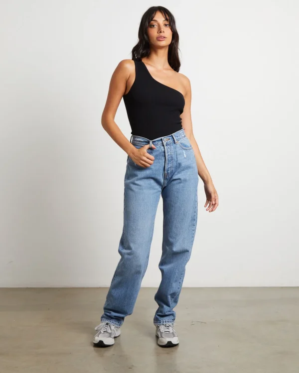 Cheap DR DENIM Beth Jeans Blue Jay Worn Hem