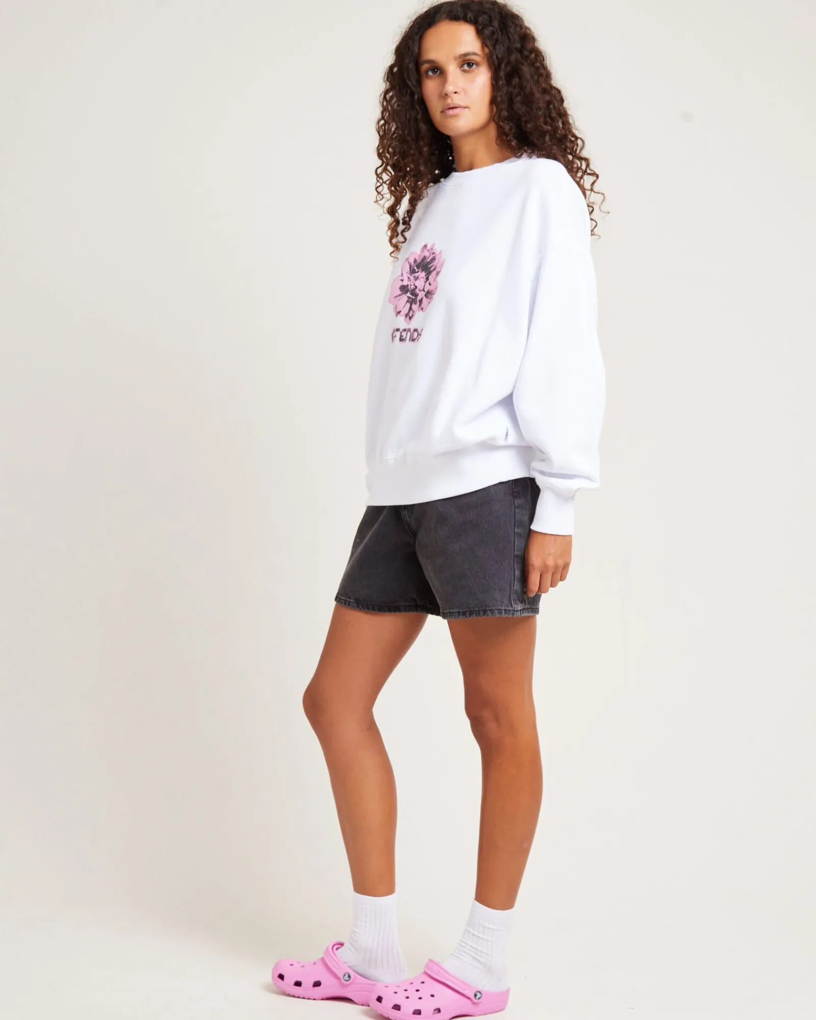 bloom_recycled_crew_neck__3.webp Clearance AFENDS Bloom Recycled Crew Neck Jumper White