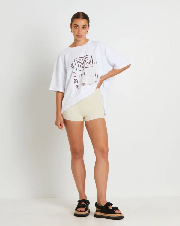 Outlet SUBTITLED Bonnie Knitted Hot Shorts In Oat Beige