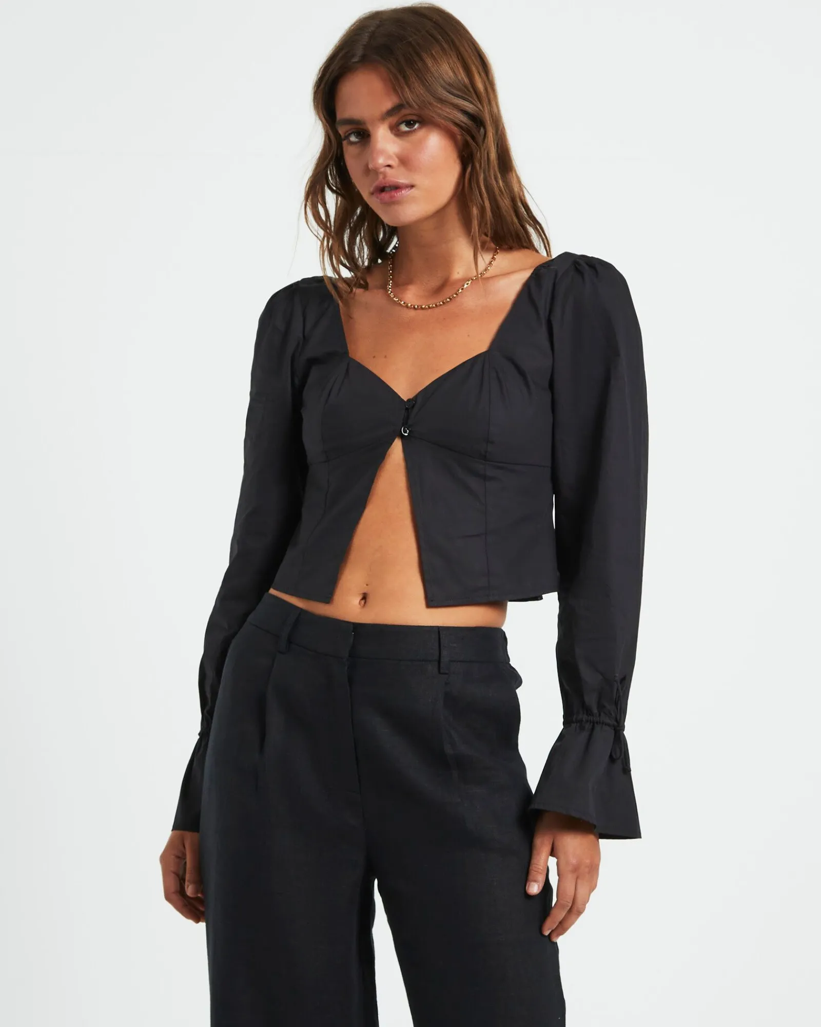 bree_poplin_button_shirt__0.webp Best SUBTITLED Bree Poplin Button Shirt In Black