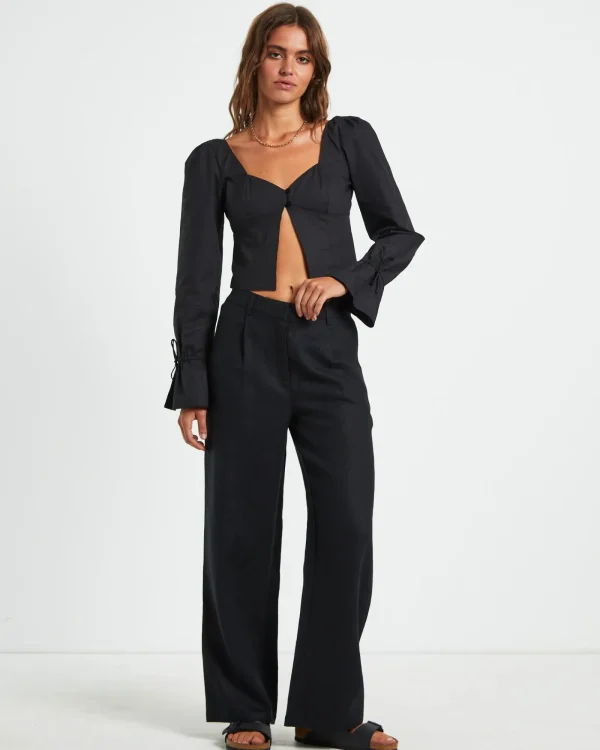 Best SUBTITLED Bree Poplin Button Shirt In Black