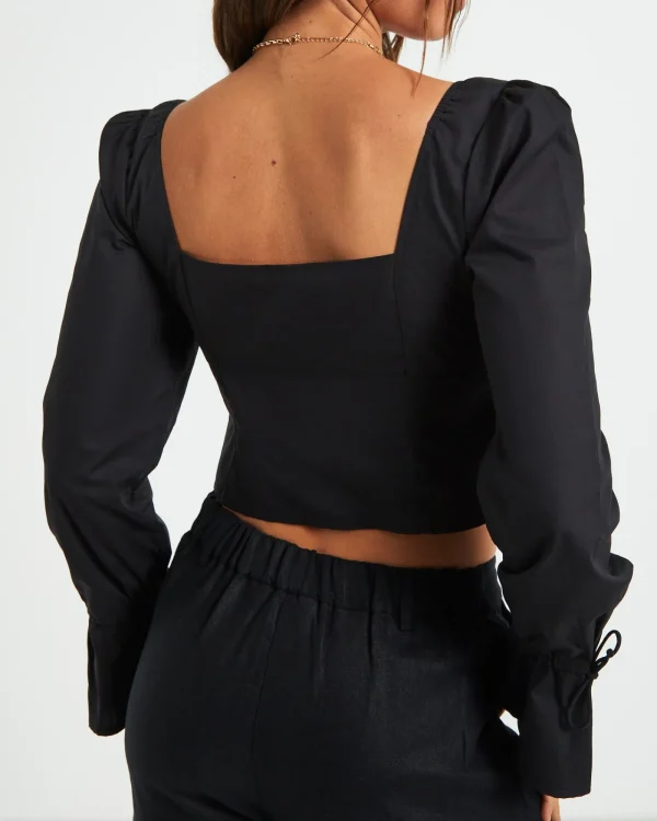 Best SUBTITLED Bree Poplin Button Shirt In Black