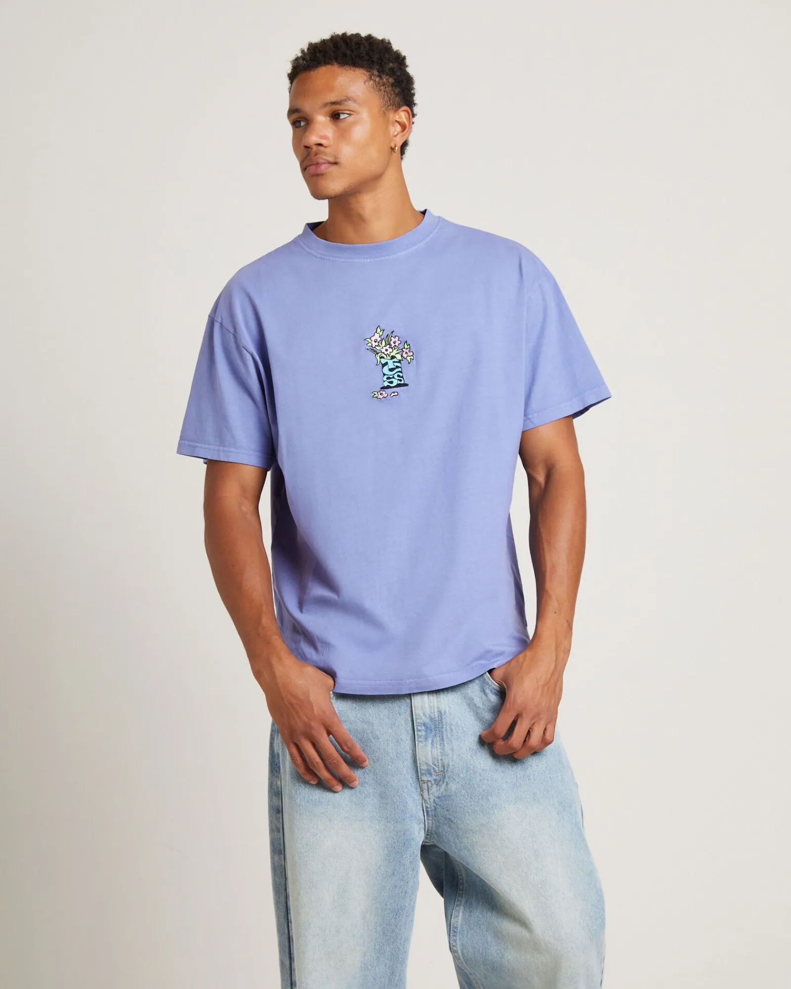 bunched_short_sleeve_tshi_0.webp New THE CRITICAL SLIDE SOCIETY Bunched Short Sleeve T-Shirt In Lilac
