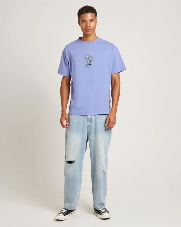 New THE CRITICAL SLIDE SOCIETY Bunched Short Sleeve T-Shirt In Lilac