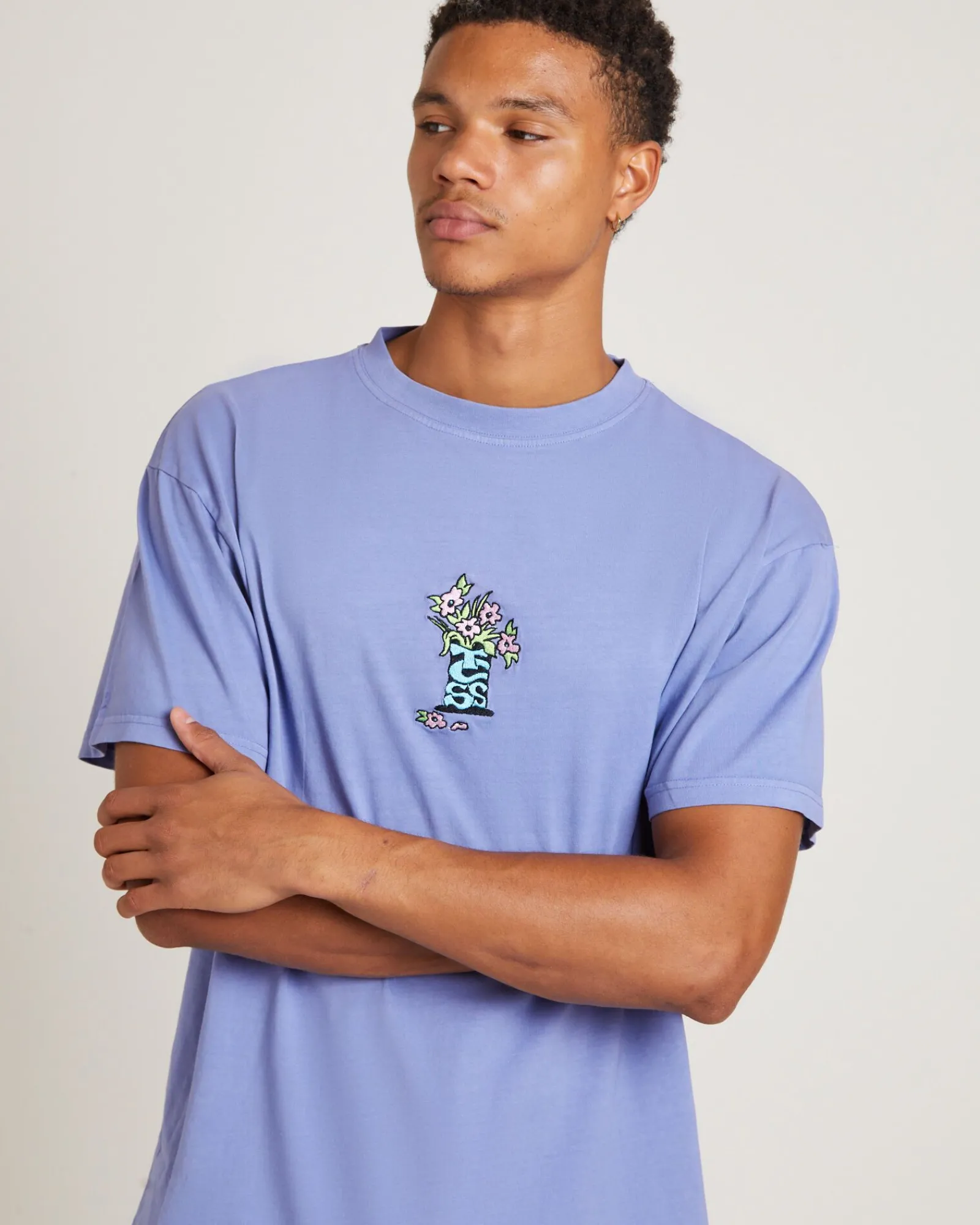 bunched_short_sleeve_tshi_4.webp New THE CRITICAL SLIDE SOCIETY Bunched Short Sleeve T-Shirt In Lilac