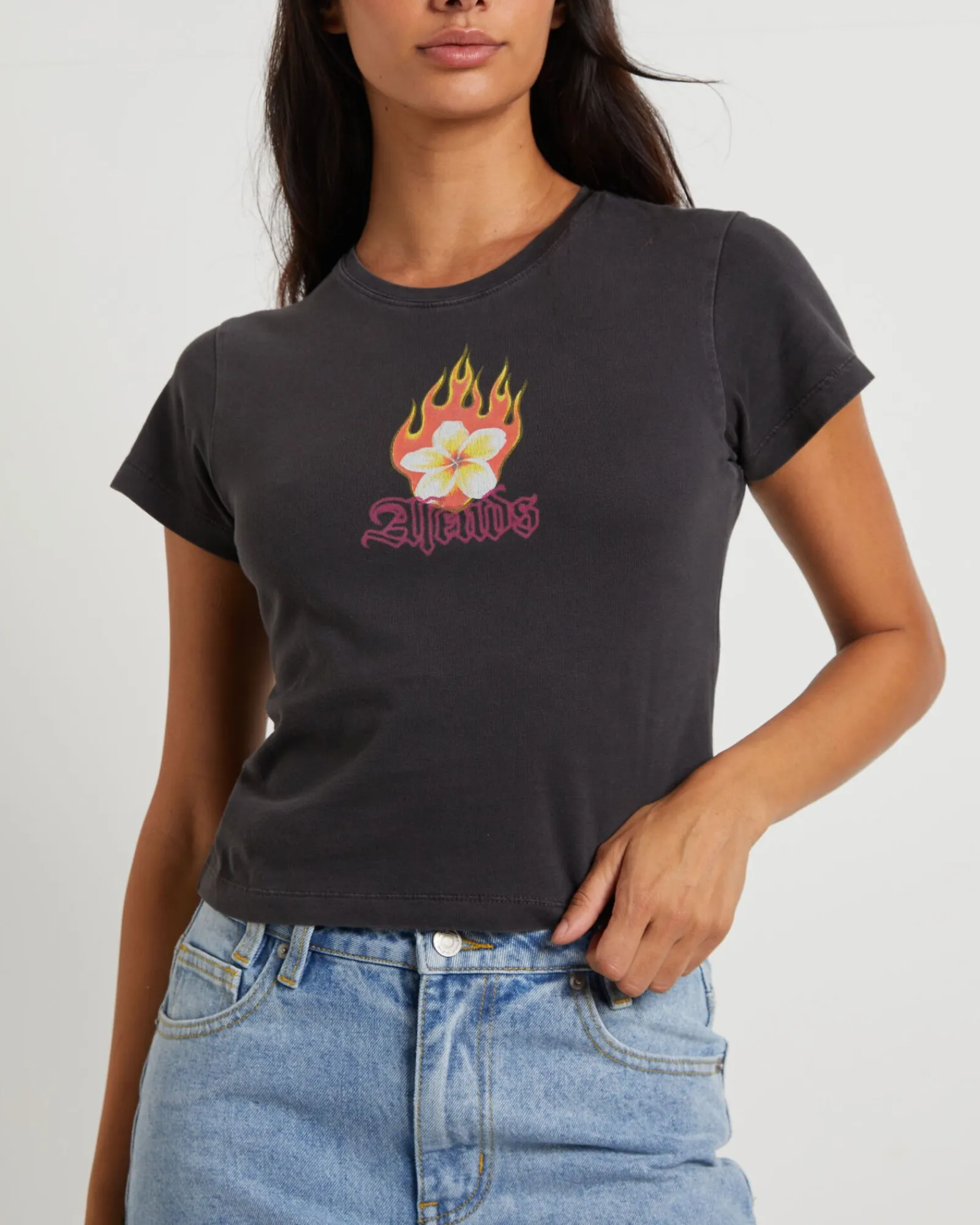 burning_recycled_baby_tee_4.webp Outlet AFENDS Burning Recycled Baby Tee In Stone Black