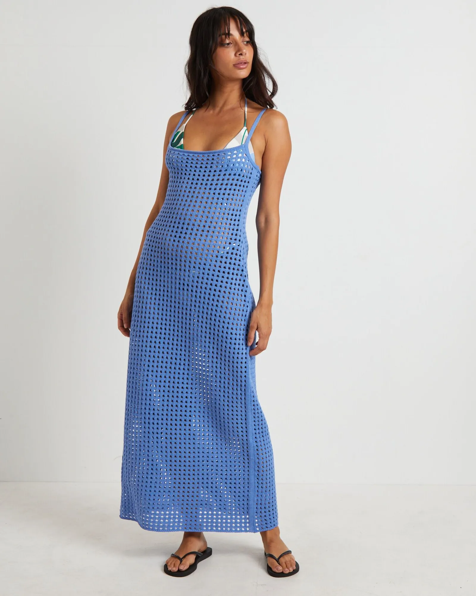 calypso_crochet_midi_dres_0-1.webp Shop SUBTITLED Calypso Crochet Midi Dress In Sea Blue