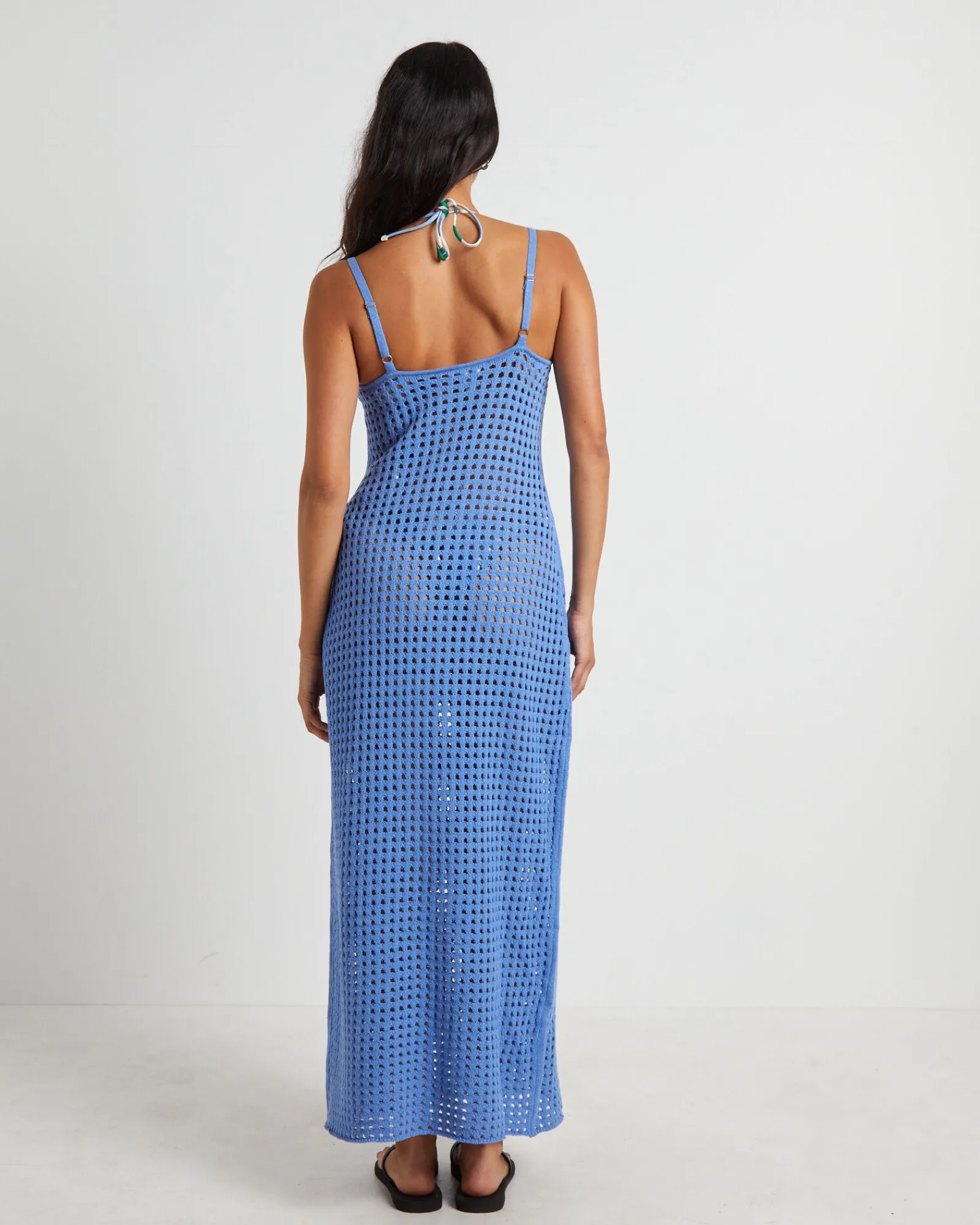 calypso_crochet_midi_dres_1-1.webp Shop SUBTITLED Calypso Crochet Midi Dress In Sea Blue