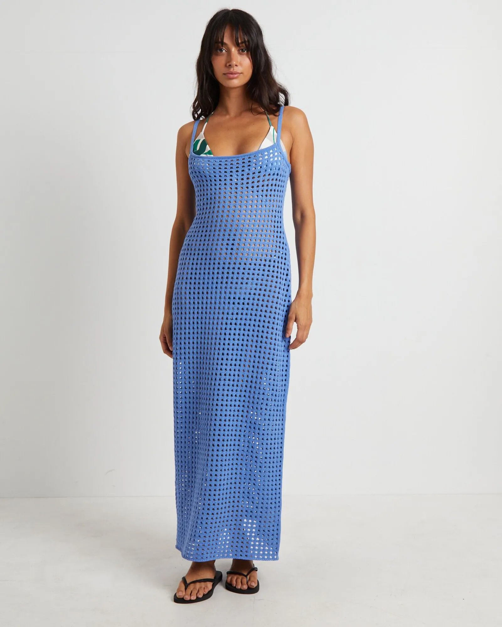 calypso_crochet_midi_dres_2-1.webp Shop SUBTITLED Calypso Crochet Midi Dress In Sea Blue