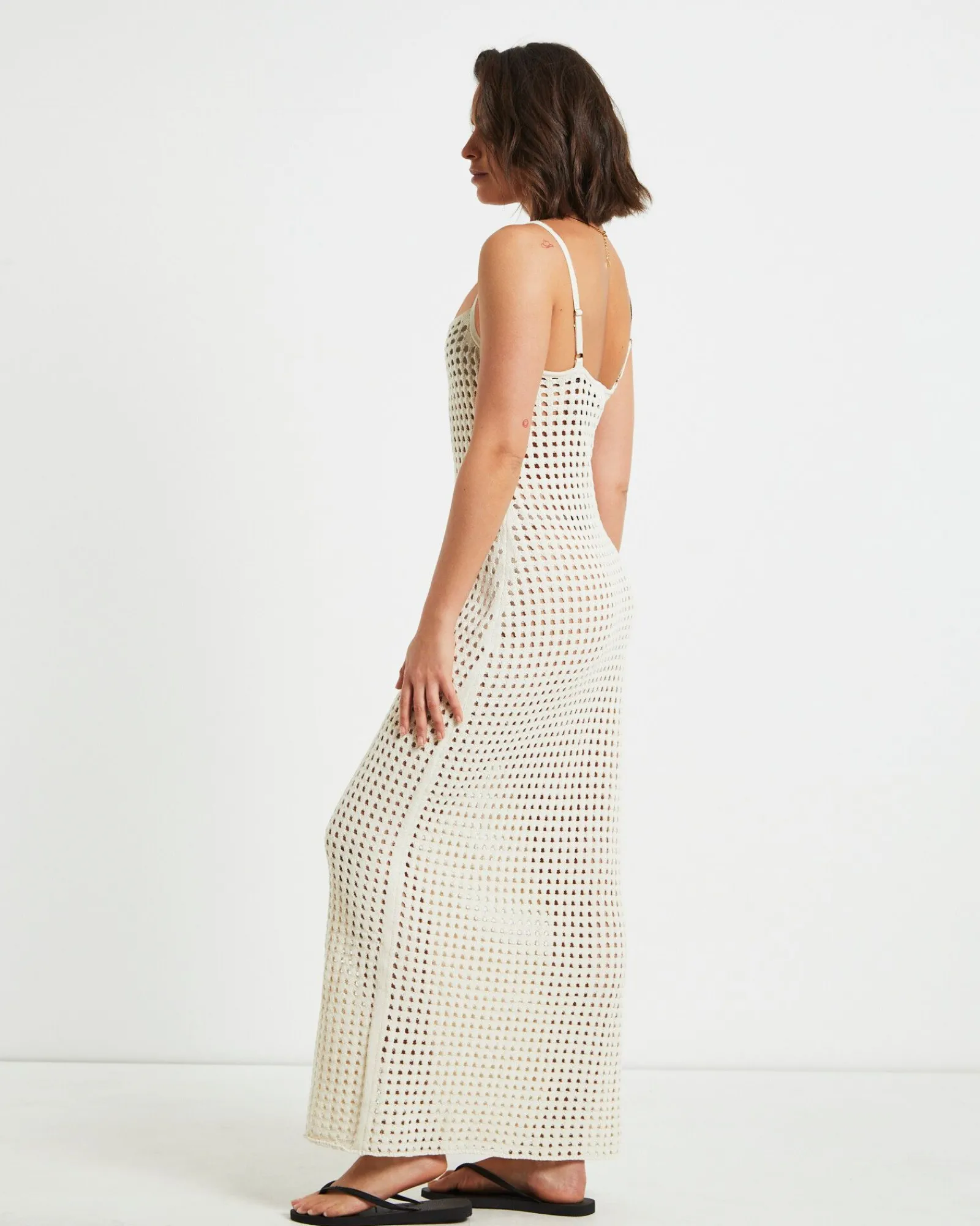 calypso_crochet_midi_dres_2.webp Outlet SUBTITLED Calypso Crochet Midi Dress In Oat