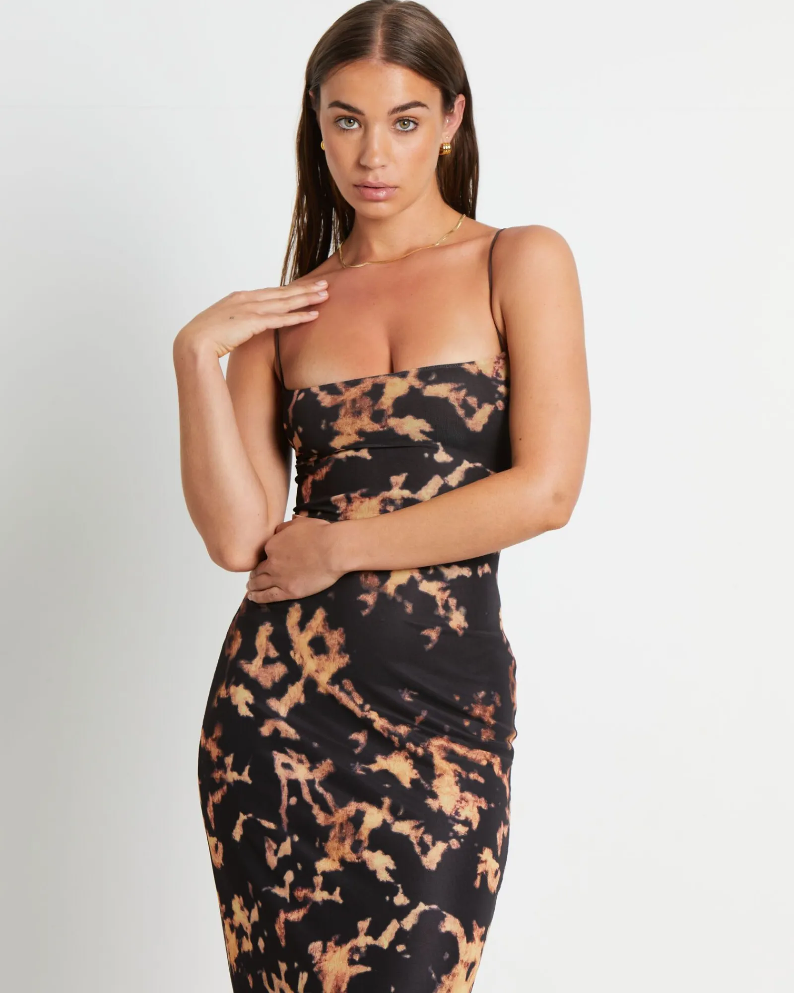carmen_dark_cloud_mesh_mi_4.webp New NEON HART Carmen Dark Cloud Mesh Midi Dress In Brown