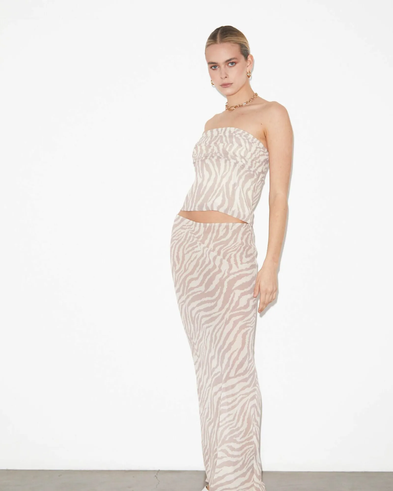 cassie_ruched_corset_top__3.webp Shop STUDIO Cassie Ruched Corset Top In Beige