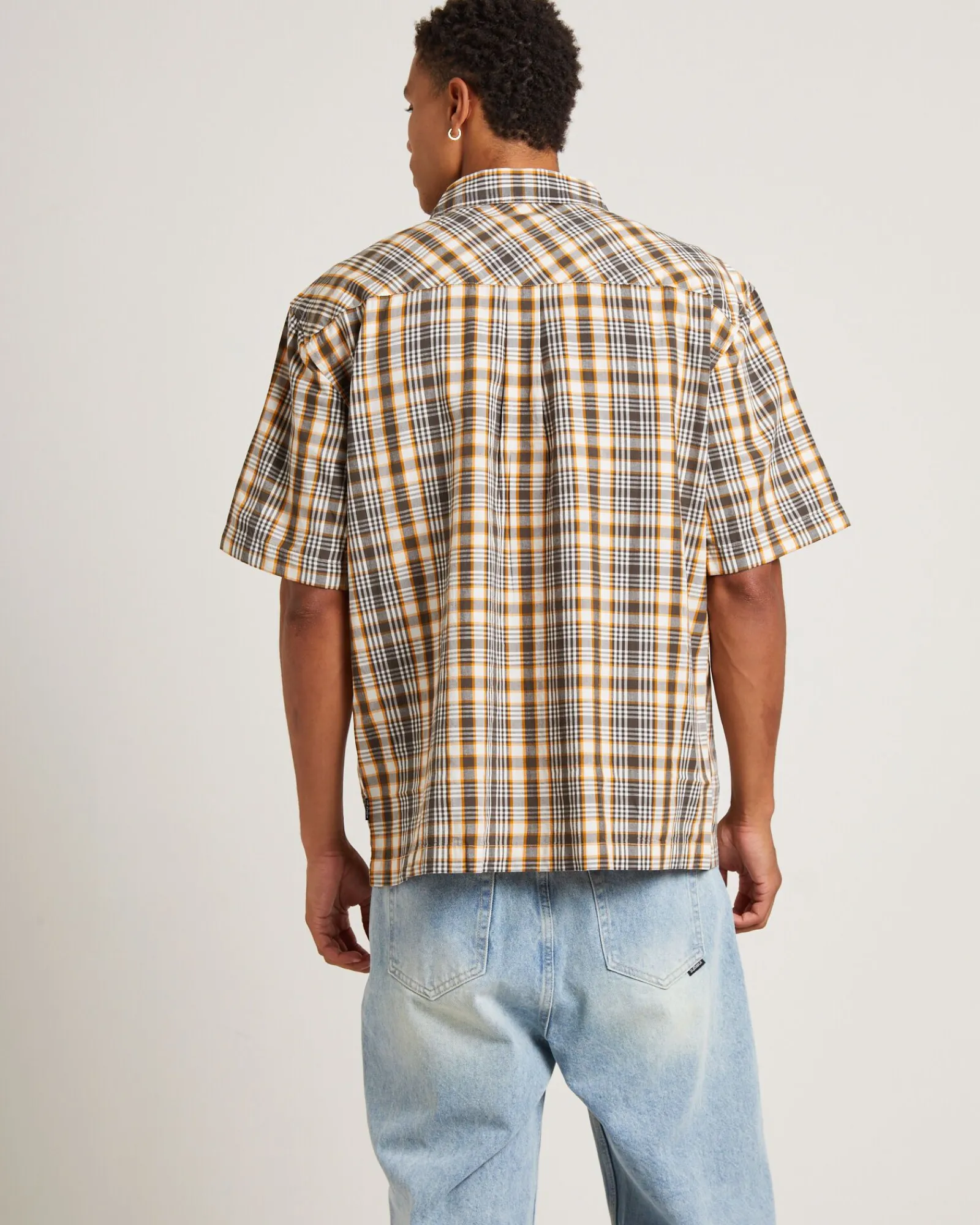 check_out_recycled_short__1.webp Cheap AFENDS Check Out Recycled Short Sleeve Shirt In Moonbeam Check