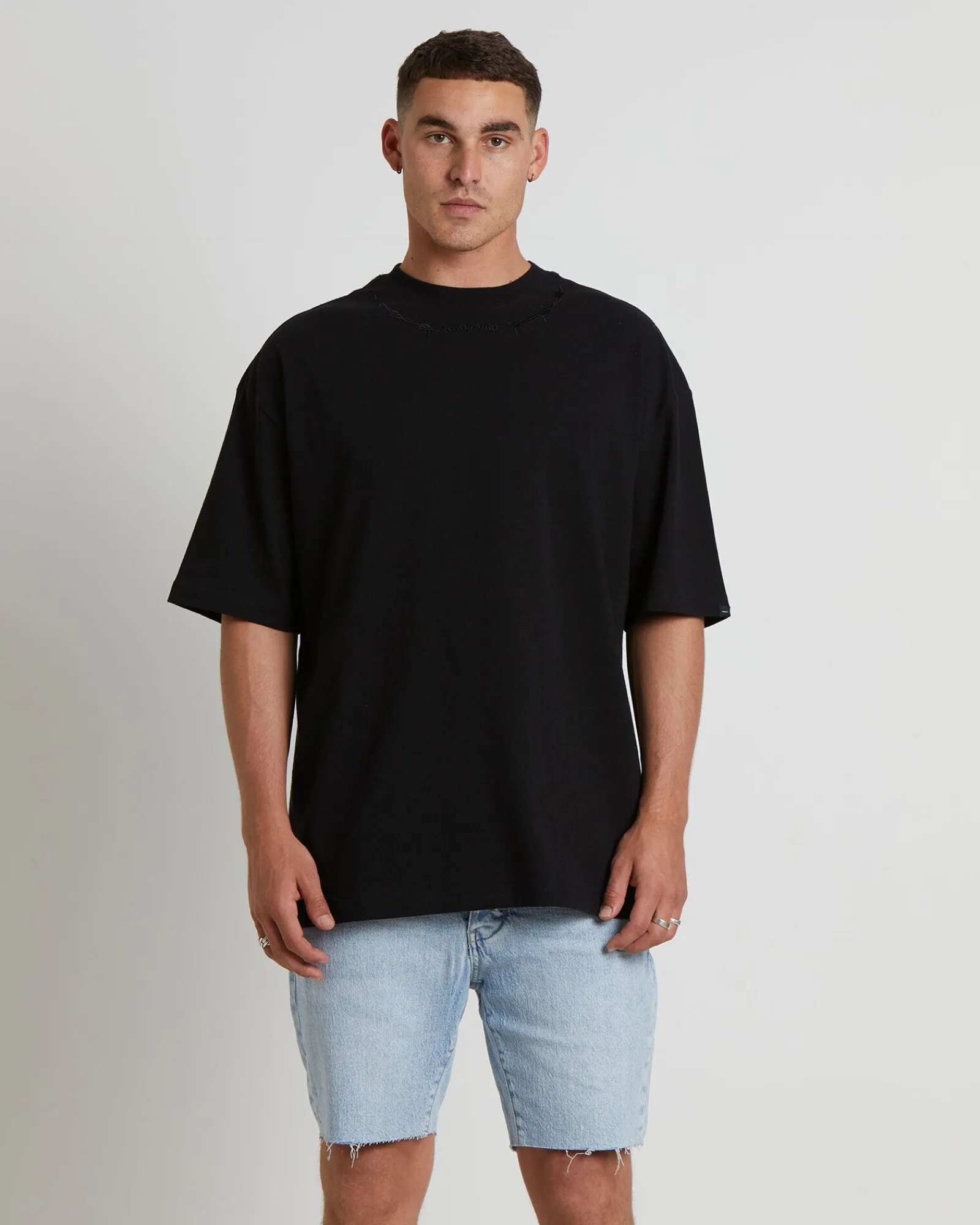 choked_short_sleeve_tshir_0.webp Cheap STANDARD JEAN CO Choked Short Sleeve T-Shirt In Black