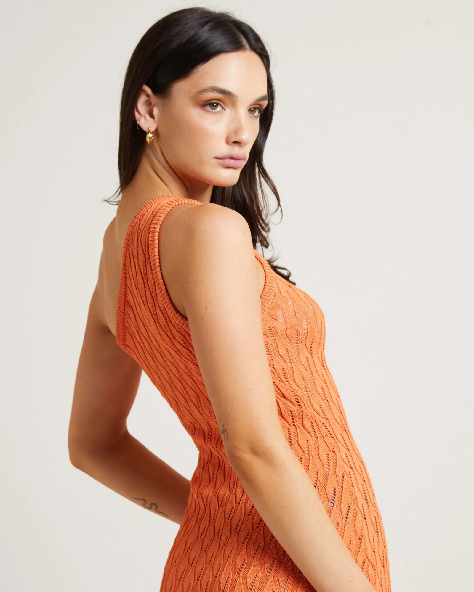 claire_one_shoulder_mini__4.webp Outlet SNDYS Claire One Shoulder Mini Dress In Orange