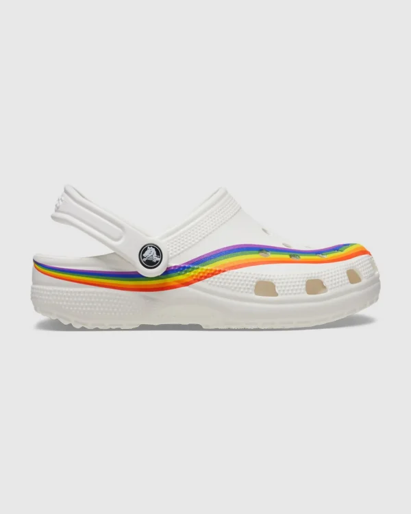 Shop CROCS Classic Rainbow Dye Clogs