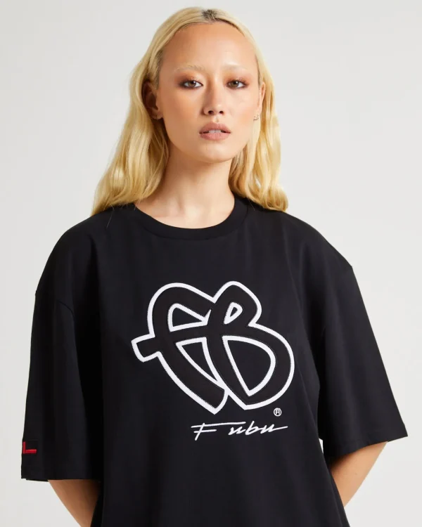 Outlet FUBU Classic Short Sleeve T-Shirt Black/White