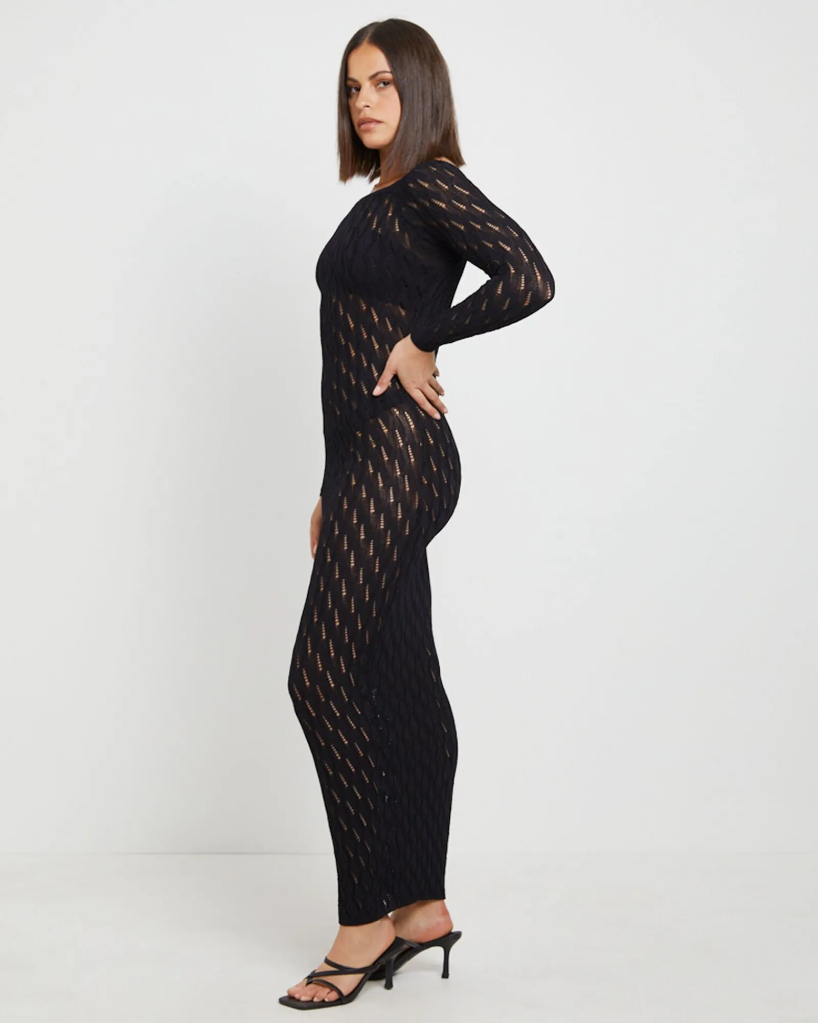 cleo_midi_long_sleeve_dre_3.webp Sale SNDYS Cleo Midi Long Sleeve Dress In Black