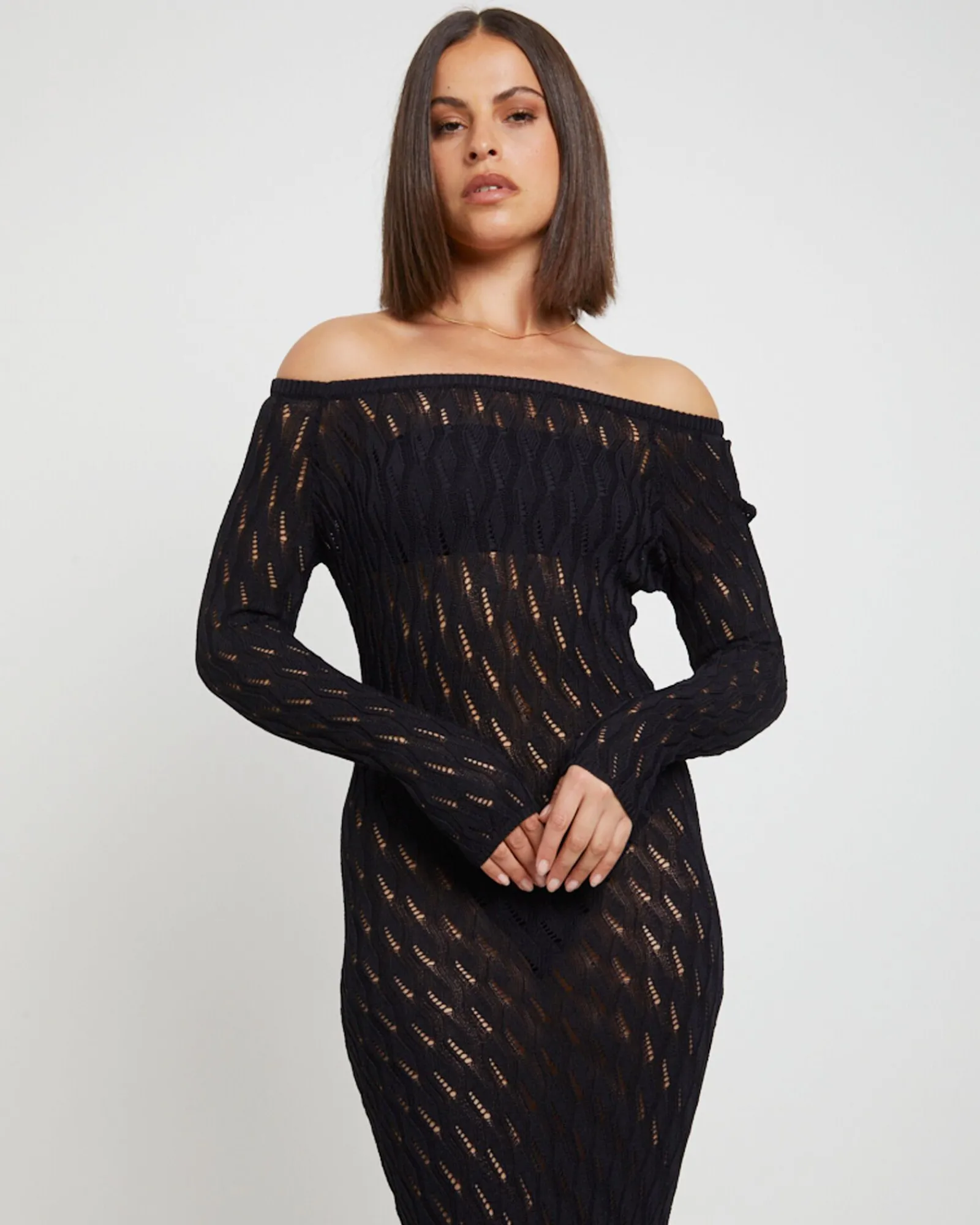 cleo_midi_long_sleeve_dre_4.webp Sale SNDYS Cleo Midi Long Sleeve Dress In Black