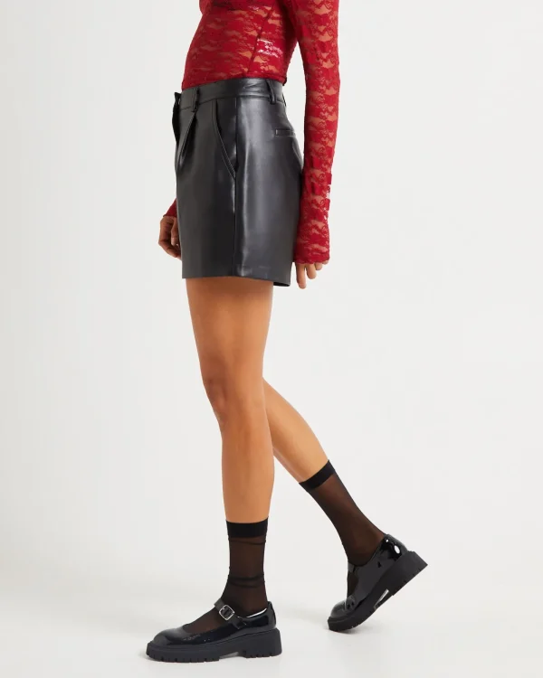 Hot ALICE IN THE EVE Cleo Pu Tailored Shorts Black