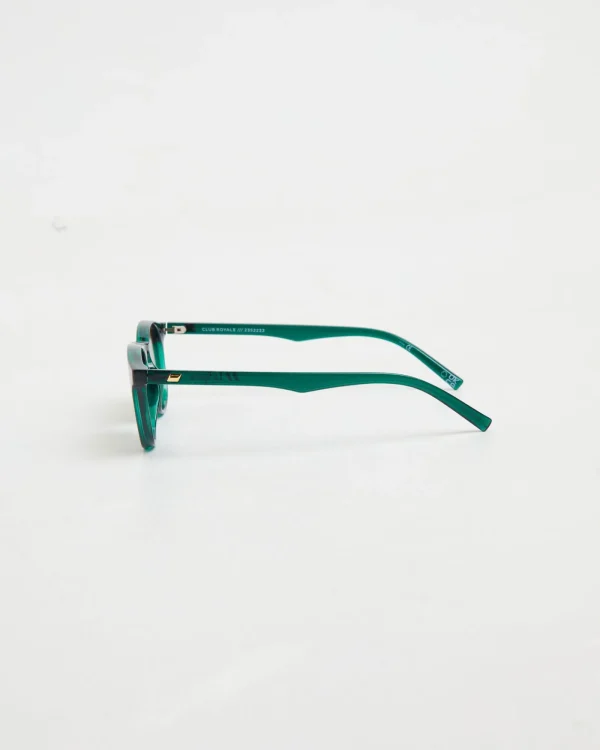 Store LE SPECS Club Royale Sunglasses In Bottle Green/ Khaki Mono