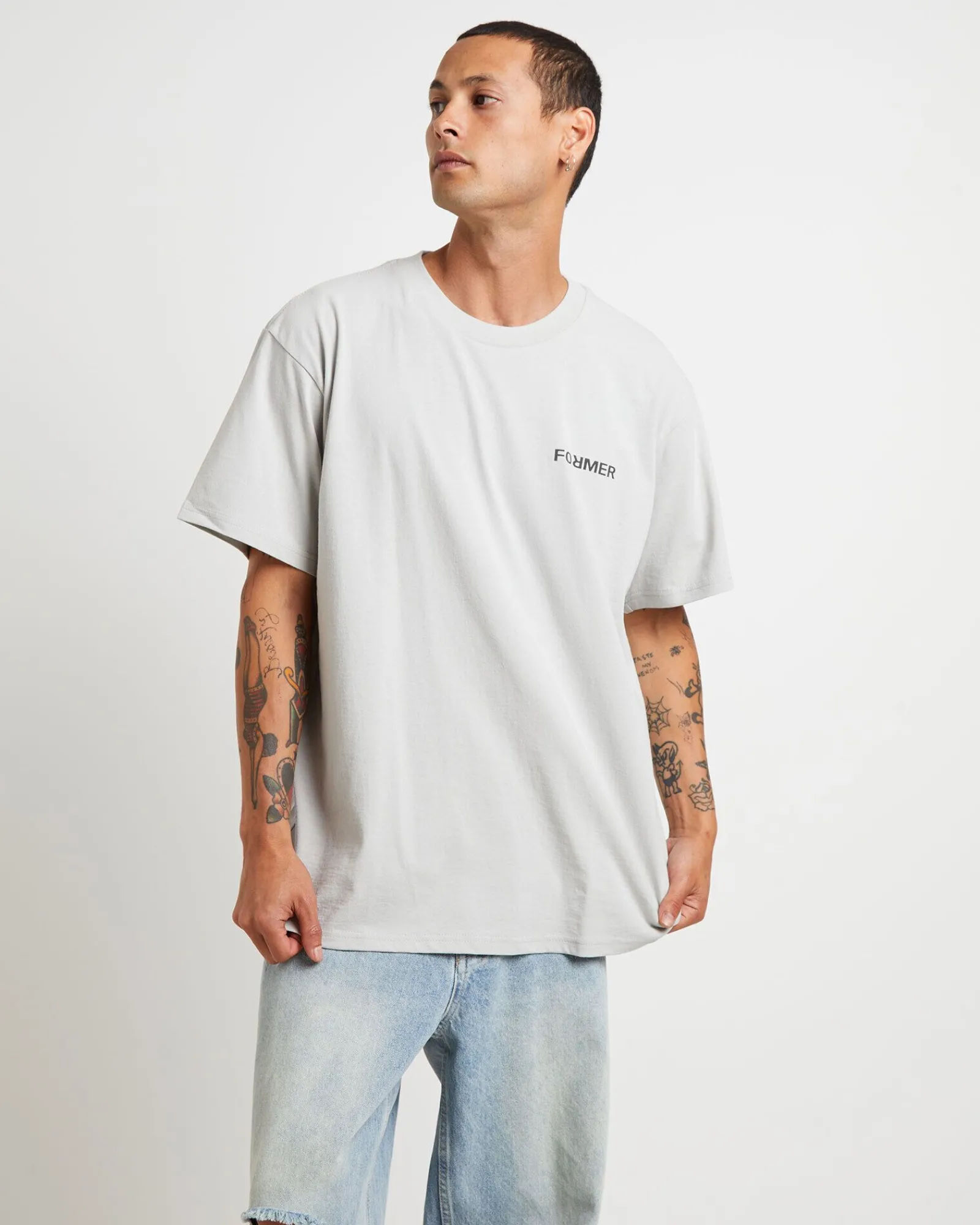 collision_crux_short_slee_0.webp Hot FORMER Collision Crux Short Sleeve T-Shirt In Concrete Grey