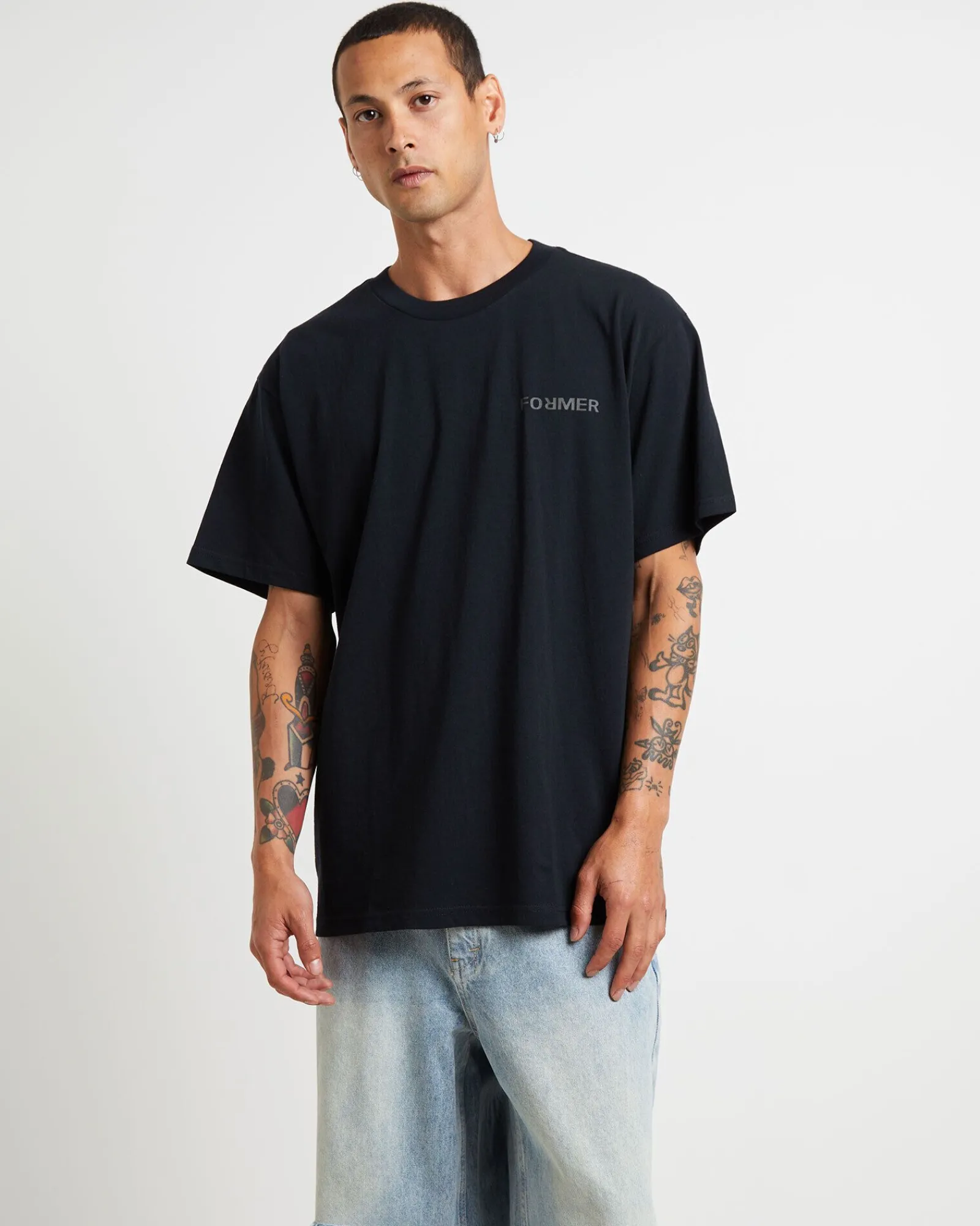collision_crux_short_slee_1-1.webp Store FORMER Collision Crux Short Sleeve T-Shirt In Black