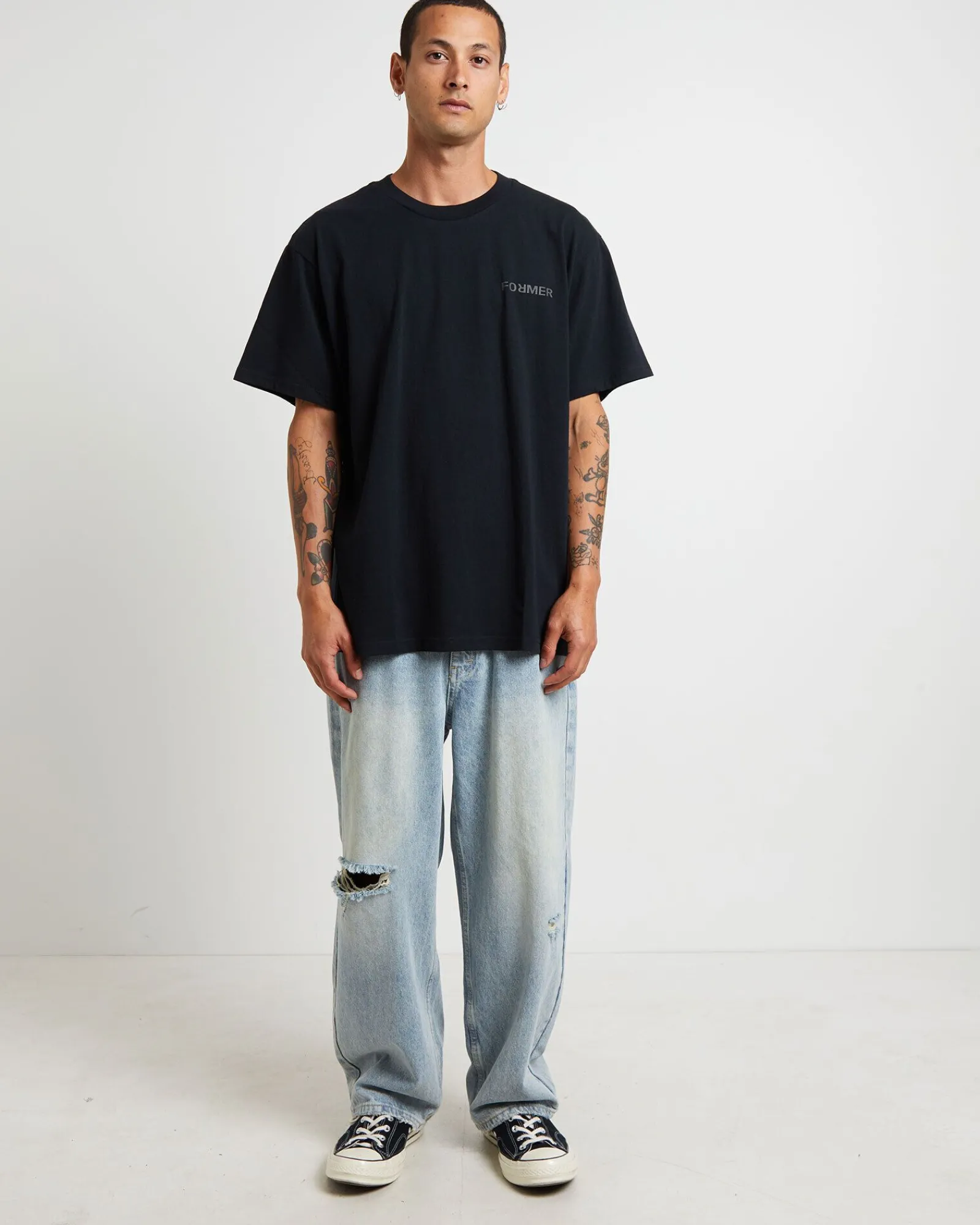 collision_crux_short_slee_2-1.webp Store FORMER Collision Crux Short Sleeve T-Shirt In Black